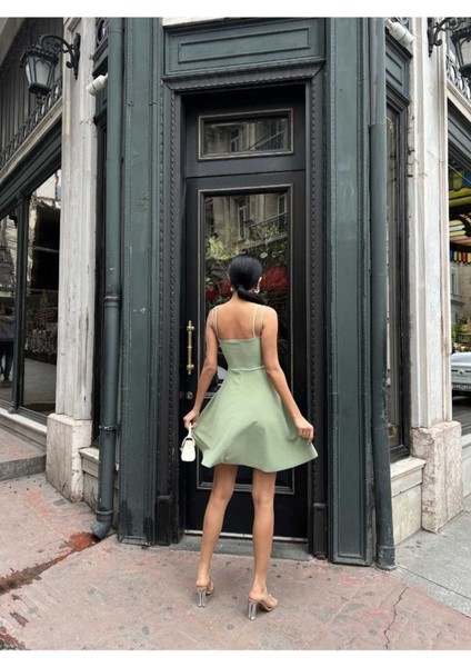 Kadın Şık Askılı Göğüs Detaylı Kloş Elbise Doğum Günü Elbisesi, Party Elbisesi Gece Elbisesi modelleri