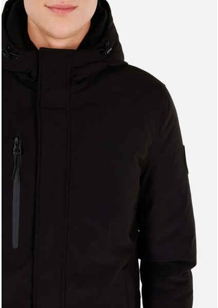 Regular Fit Erkek Siyah Mont