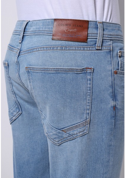 Straight Fit Düşük Bel Düz Paça Erkek Indigo Ecologic Jean Pantolon indirimleri