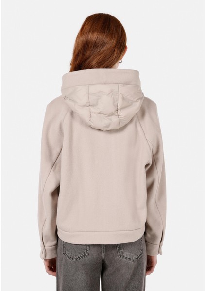 Regular Fit Kapüşonlu Kadın Bej Mont fiyatları