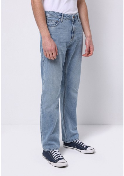 Regular Fit Erkek Indigo Jean Pantolon fırsatları