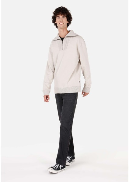 Comfort Fit Erkek Taş Sweatshirt modelleri