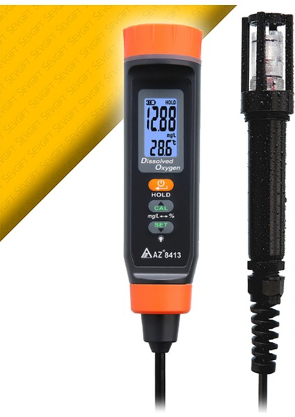 Az 8413 Uzun Kablolu Problu Çözünmüş Oksijen (Do) Ölçer