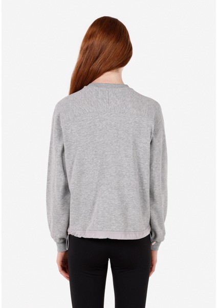 Regular Fit Yuvarlak Yaka Kadın Gri Sweatshirt fiyatları