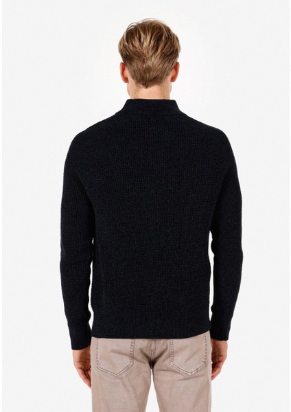 Regular Fit Polo Yaka Erkek Lacivert Kazak fırsatları
