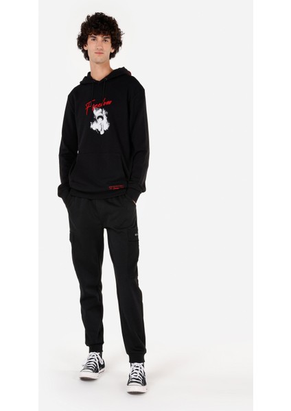 Regular Fit Erkek Siyah Sweatshirt indirimleri