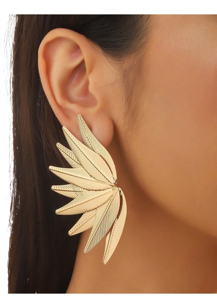 Basit Saplama Küpeler Çok Yönlü Popüler Kişilik Sokak Çekim Küpeleri (Yurt Dışından)