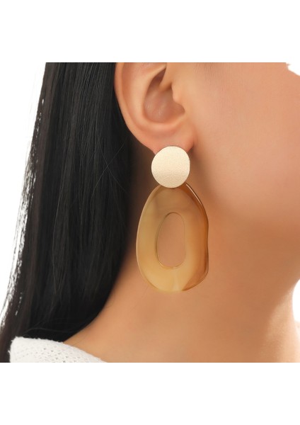 Basit Saplama Küpeler Çok Yönlü Popüler Kişilik Sokak Çekim Küpeleri (Yurt Dışından)