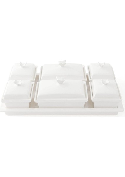 Beyaz Porselen Kahvaltılık Seti, 37x8 cm, şık ve kullanışlı tasarım, 11-15 parça fırsatları