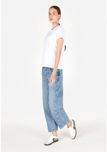 Balloon Fit Kadın Indigo Jean Pantolon modelleri