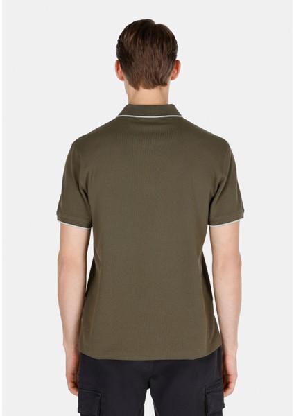 Regular Fit Polo Yaka Düz Erkek Yeşil Kısa Kol Tişört fiyatları