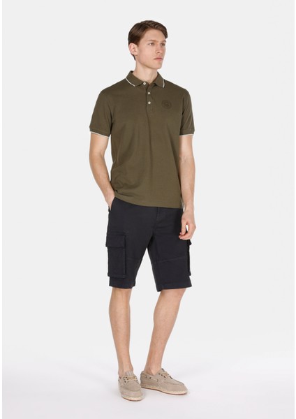 Regular Fit Polo Yaka Düz Erkek Yeşil Kısa Kol Tişört modelleri