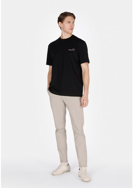 Comfort Fit Yuvarlak Yaka Düz Erkek Siyah Kısa Kol Tişört modelleri