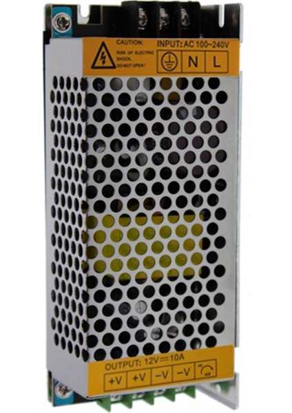 12V10A Adaptör Metal Kasa Akım Korumalı 12 Volt 10 Amper WB-12V10A