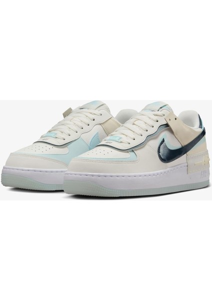 Air Force 1 Shadow Sneaker Unisex Hakiki Deri Günlük Spor Ayakkabı Krem Yeşil modelleri