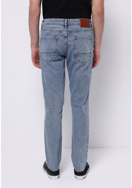 Straight Fit Erkek Indigo Jean Pantolon fiyatları