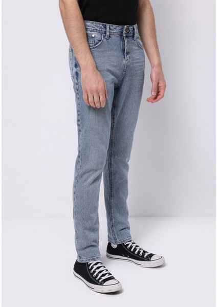 Straight Fit Erkek Indigo Jean Pantolon fırsatları