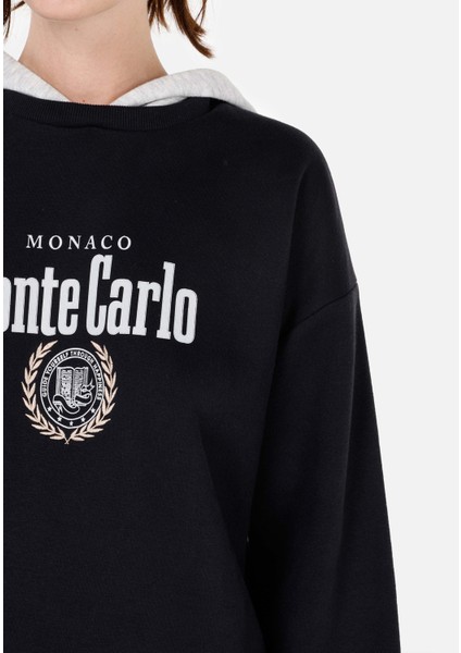Regular Fit Kapüşonlu Kadın Lacivert Sweatshirt indirimleri