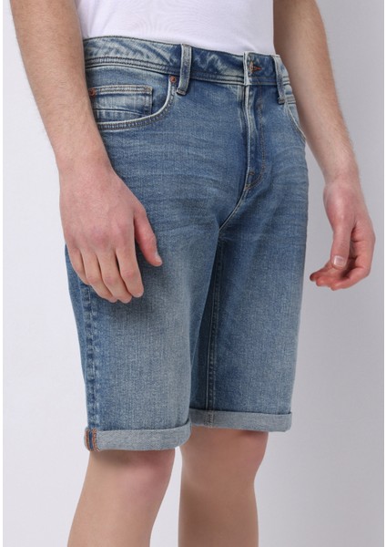 Straight Fit Düşük Bel Düz Erkek Denim Jean Şort fırsatları