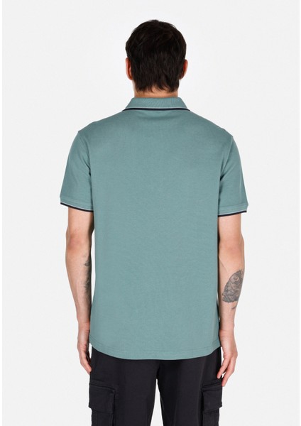 Regular Fit Polo Yaka Düz Erkek Yeşil Kısa Kol Tişört fiyatları