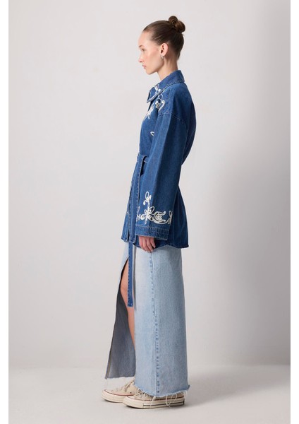 Nakışlı Denim Ceket fırsatları