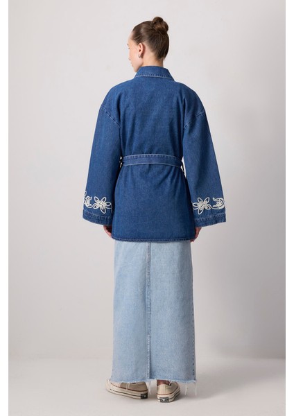 Nakışlı Denim Ceket indirimleri