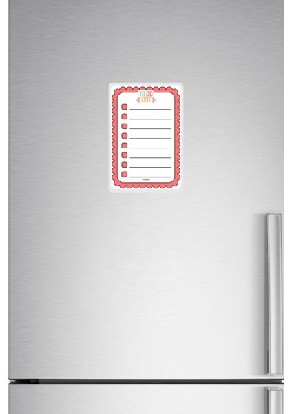 Yaz Sil To Do List Buzdolabı Notluk Manyetik Buzdolabı Notluk Magnetli Notluk 21X15CM