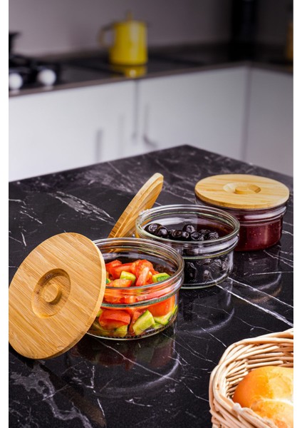 6 Parça Kahvaltılık Cam Takım, 415ml, Kahverengi, Şık ve Kullanışlı Set