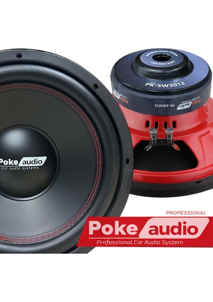 Oto Bass 30CM Subwoofer 1500W Rms 300W Pro Poke PK-SW30 R112