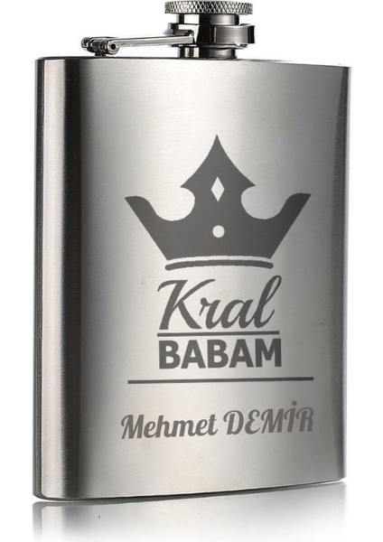 Kişiye Özel Babaya Hediye 9 Oz Çelik Cep Matarası 266 ml Içki Alkol Matarası modelleri