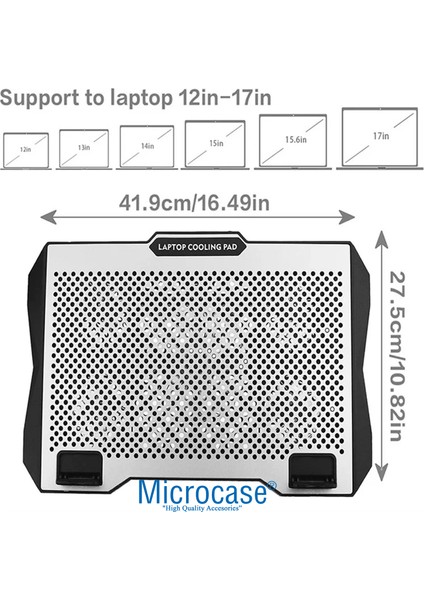 ZR608 Telefon Tutacaklı 6 Kademe Yükseklik Ayarlı 8 Fanlı Laptop Soğutucu - AL5211 fırsatları