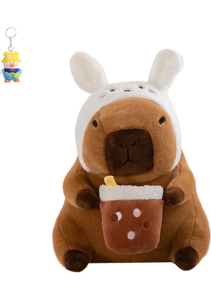 Çiçek Kapibala Peluş Oyuncak Sütlü Çay Capybara Bebek Çocuk Yastığına Dönüşüm (Yurt Dışından)