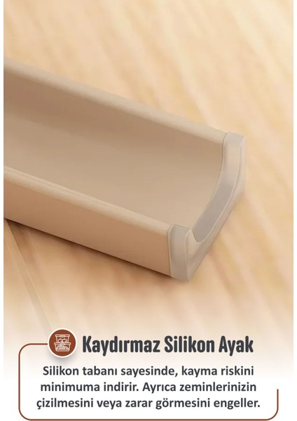 Ironika Kaymaz Ayaklı Dekoratif Iç Içe Geçebilen Plastik Tabure Mutfak Bahçe Taburesi 6 Adet Beyaz