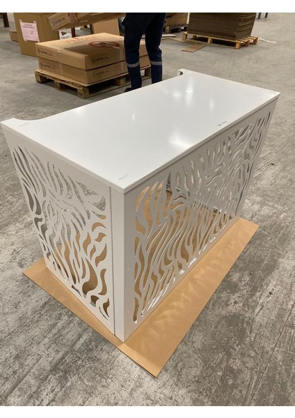 Klima Motoru Gizleme Kafesi 110X56X85 cm (H) Ral 9016 Beyaz Dekor Medıum Model modelleri