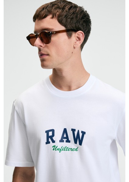 Tasty Erkek %100 Pamuk Oversize Fit Baskılı Kısa Kollu Yuvarlak Yakalı Beyaz T-Shirt fiyatları