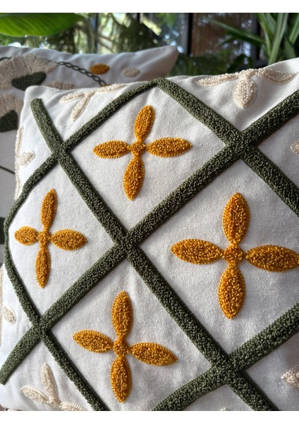 Papatya Kırlent Kılıfı 2 Adet (40X40 Cm)