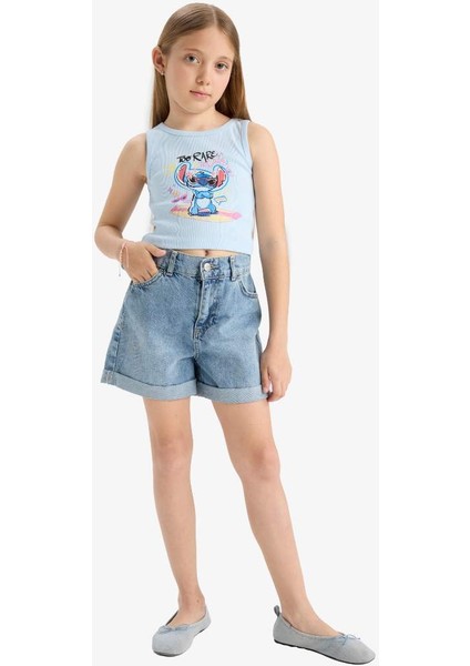 Yeni Sezon Kız Çocuk Disney Lilo & Stitch Bisiklet Yaka Atlet fiyatları