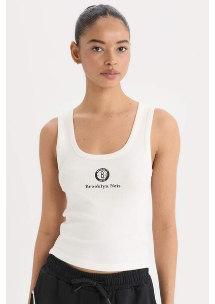 Yeni Sezon Defactofit Nba Brooklyn Nets Slim Fit Dar Kesim U Yaka Ribana Sporcu Atlet modelleri