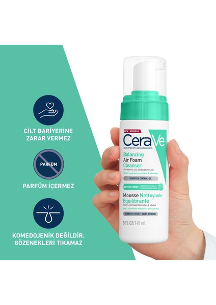 Normal, Karma Ve Hassas Ciltler Için Köpük Temizleyici 148ml