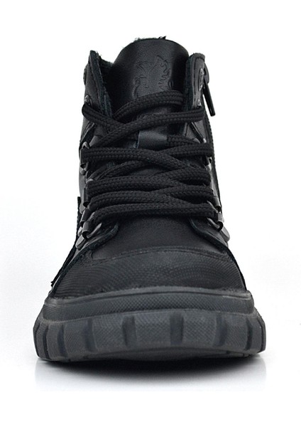 Hakiki Deri Siyah Fermuarlı Siyah Tabanlı Erkek Çocuk Bot fırsatları