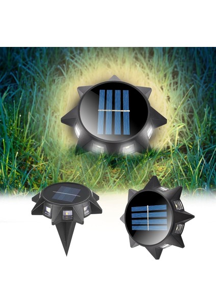 Güneş Enerjili Kazıklı 8 LED Solar Bahçe Yolu Dış Duvar Işıklandırma Lamba - AL5223 1 Adet