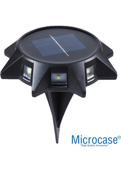 Güneş Enerjili Kazıklı 8 LED Solar Bahçe Yolu Dış Duvar Işıklandırma Lamba - AL5223 1 Adet modelleri