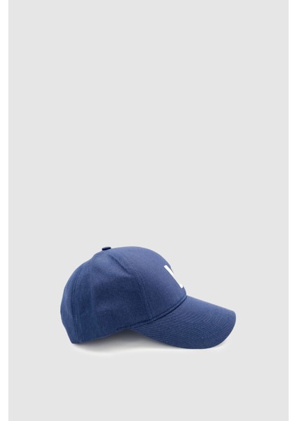 W Nakışlı Ayarlanabilir Unisex Spor, Günlük ve Outdoor Şapka / Kep Lacivert