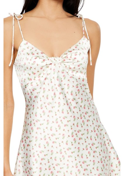 Çiçek Desenli Mini Elbise