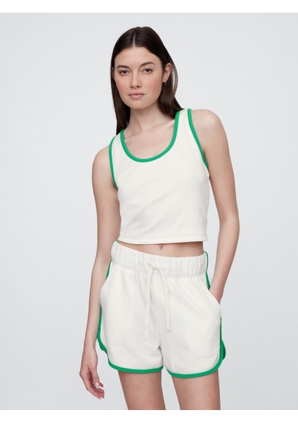 Kadın Süt Beyazı Crop Atlet