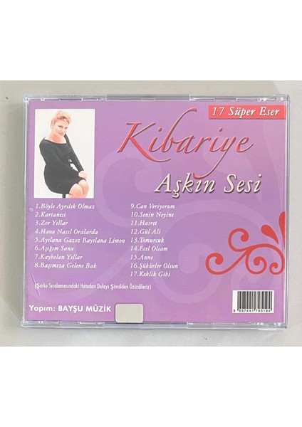 Kibariye Aşkın Sesi 17 Süper Eser CD (Orjnal 1995 Dönem Baskı Cd)