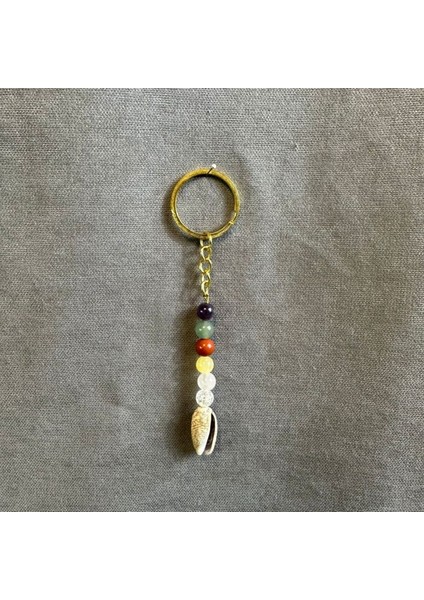 7638 El Yapımı Doğal Taş Çakra Anahtarlık / 13 cm modelleri