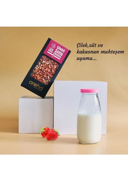 % 50 Kakao Çilekli Sütlü Çikolata 85 G