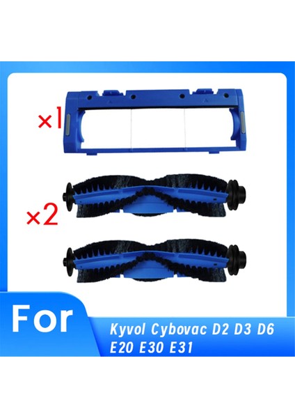 Kyvol Cybovac D2 D3 D6 E20 E30 E31 Robot Süpürge Temel Süpürge Aksesuarları Için 1 Ana Fırça Kapağı ile 2 Adet Ana Fırça (Yurt Dışından)