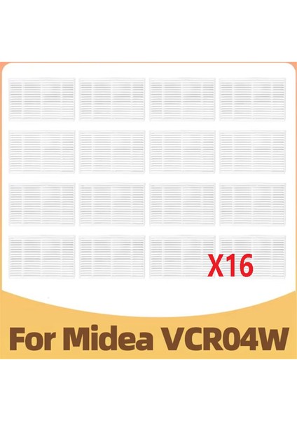 16 Adet Yıkanabilir Hepa Filtre Yedek Parçaları Midea VCR04W Robot Süpürge Aksesuarları Filtreler (Yurt Dışından)